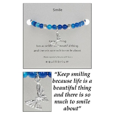 equilibrium Bangle Bracelet Natural Quartz  ''Keep Smiling''